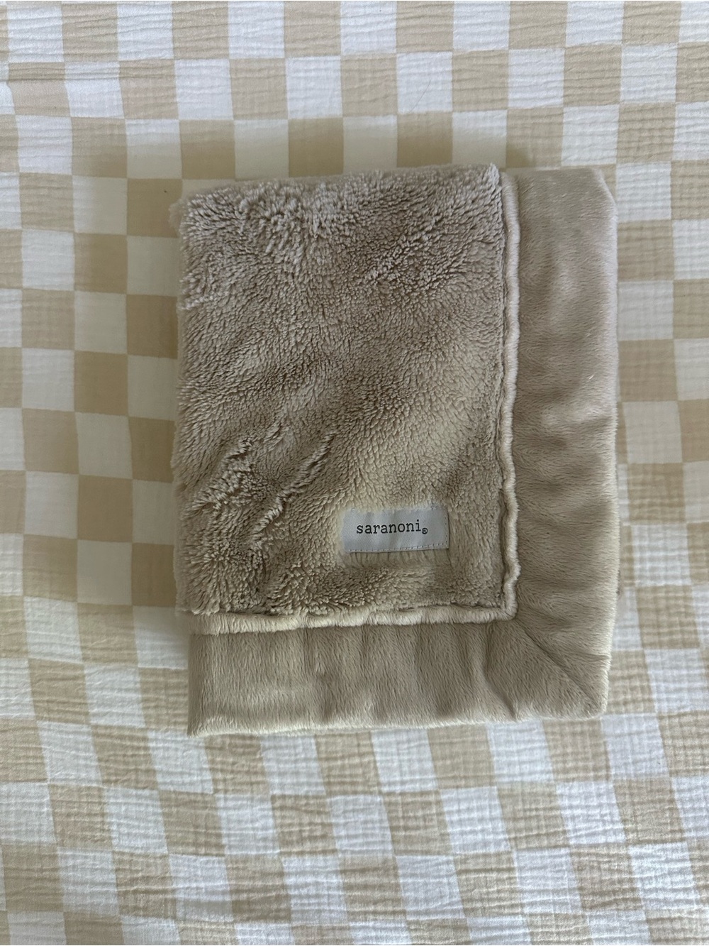 Saranoni Lush Mini Blanket Lovey in Buttermilk 15x20